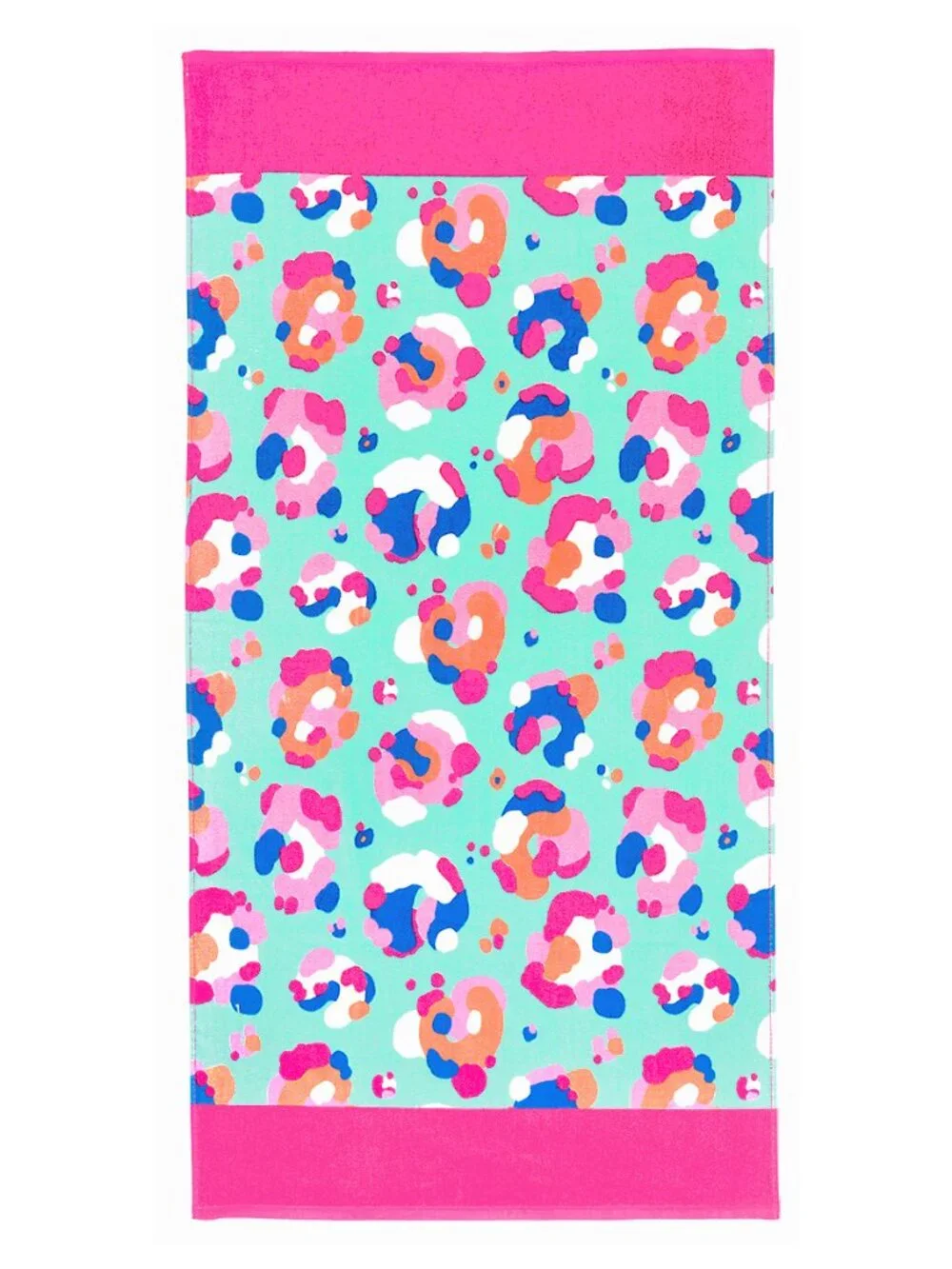 **NWT** Viv and Lou Safari Party Colorful Leopard Beach Towel - Picture 3 of 5